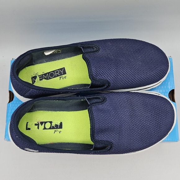 Sketchers go walk memory foam slipon navy dazzle shoes size 9.5 - Picture 13 of 16